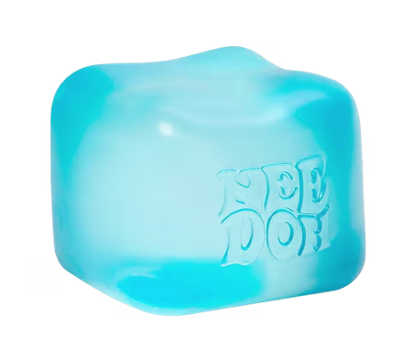Needoh Nice Cube sensory squeeze toy with super solid squish 2.25-inch cube relaxing fun.